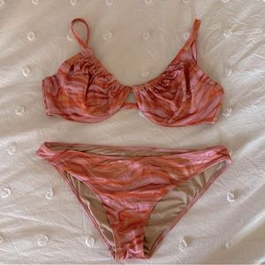 Shade and shore pink and orange bikini